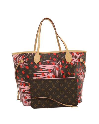 lv m41979|LOUIS VUITTON Monogram Jungle Dot Neverfull MM Tote Bag .